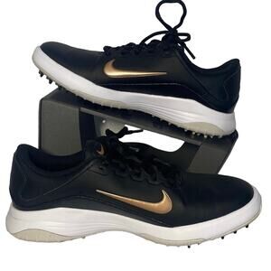 NIKE Vapor Golf Shoes Black/White/Gold women sz 8